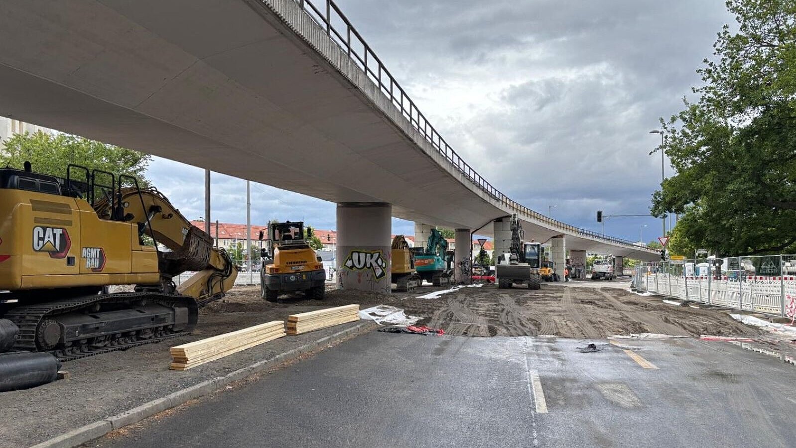 Brückenabriss An der Wuhlheide