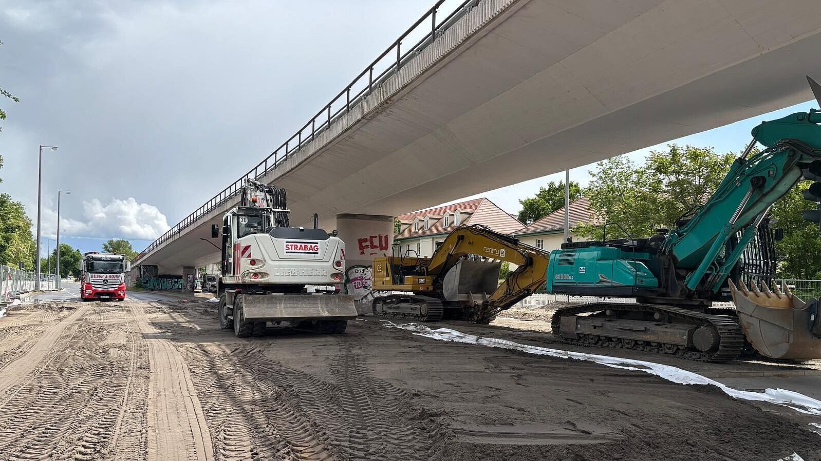 Brückenabriss An der Wuhlheide